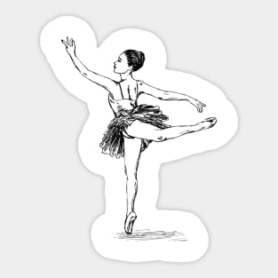 Ballerina Print Sticker